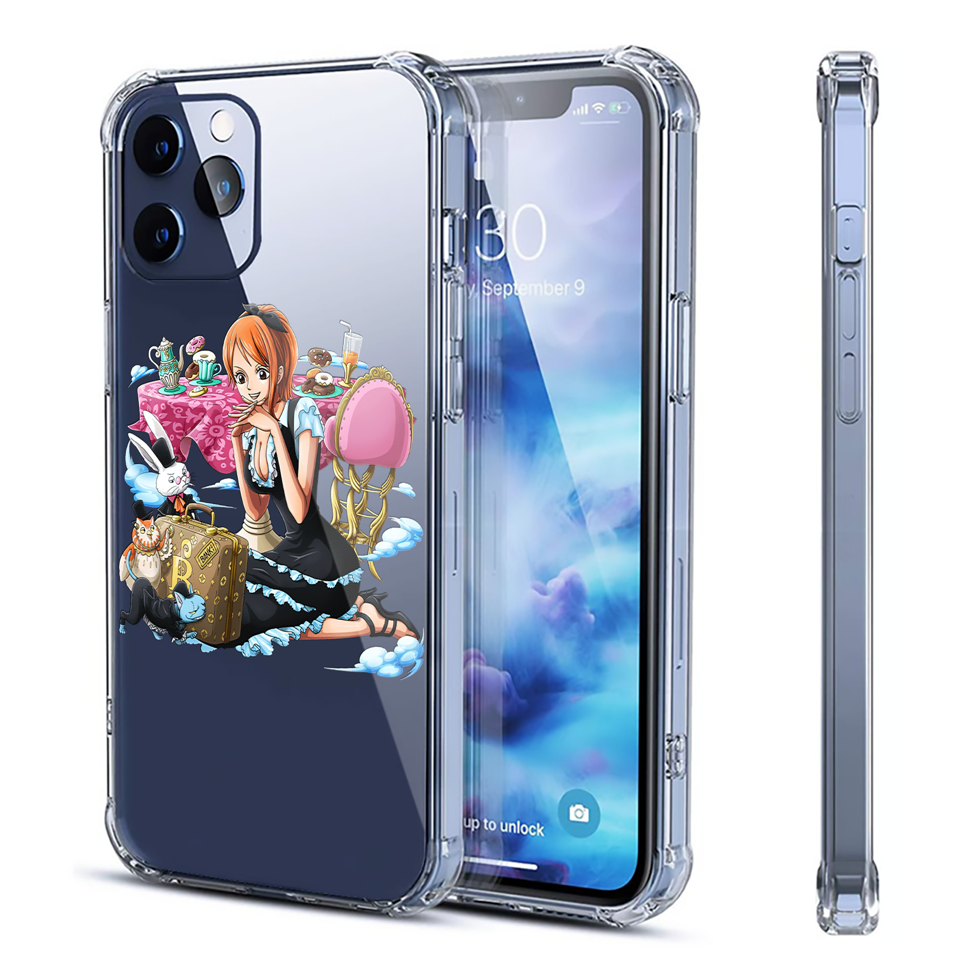 （画像用） ワンピース ナミ ONE PIECE Nami 【iPhone 12シリーズ対応】透明スマホケース（クリアソフトケース）